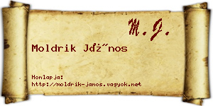 Moldrik János névjegykártya